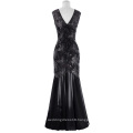 Kate Kasin Sequined Cap Sleeve V-Back Ball Gown Evening Prom Dress 7 Size US 4~16 KK001055-1